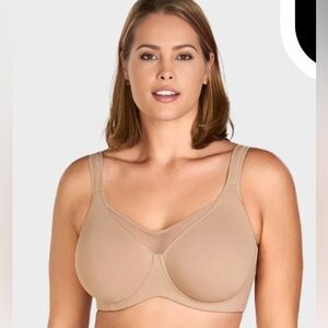 Beige Cooling Full Coverage Minimizer Bra by SheCurve